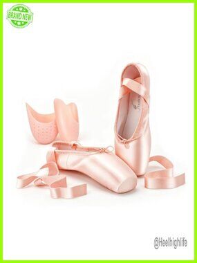 Women's Pointe Shoes with Toe Pads - Ballet Dance Shoes
